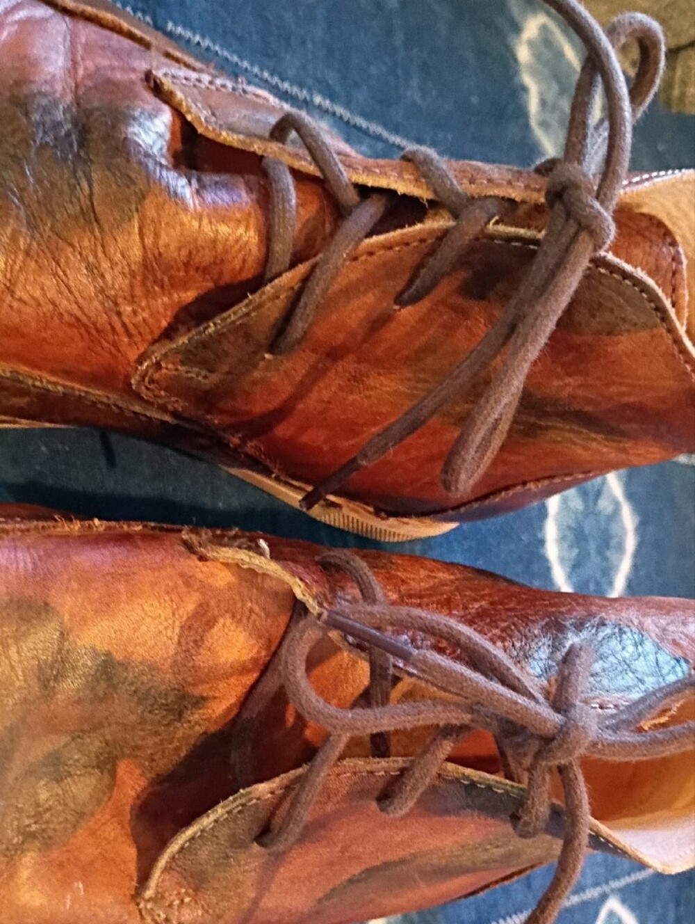 BED|STU Men's Cognac Leather Lace-Up Boots - Picture 5 of 15